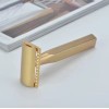 Yaqi Aluminum Matte Gold Bar Three Piece Double Edge Safety