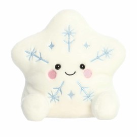 Aurora® Festive Palm Pals™ Party Sized Glisten Snowflake™ Stuffed Animal - Fun Collectible Plush for Kids and Adult Collectors - Perfect for Holiday Decorations or Gifts - White 7.5 Inches