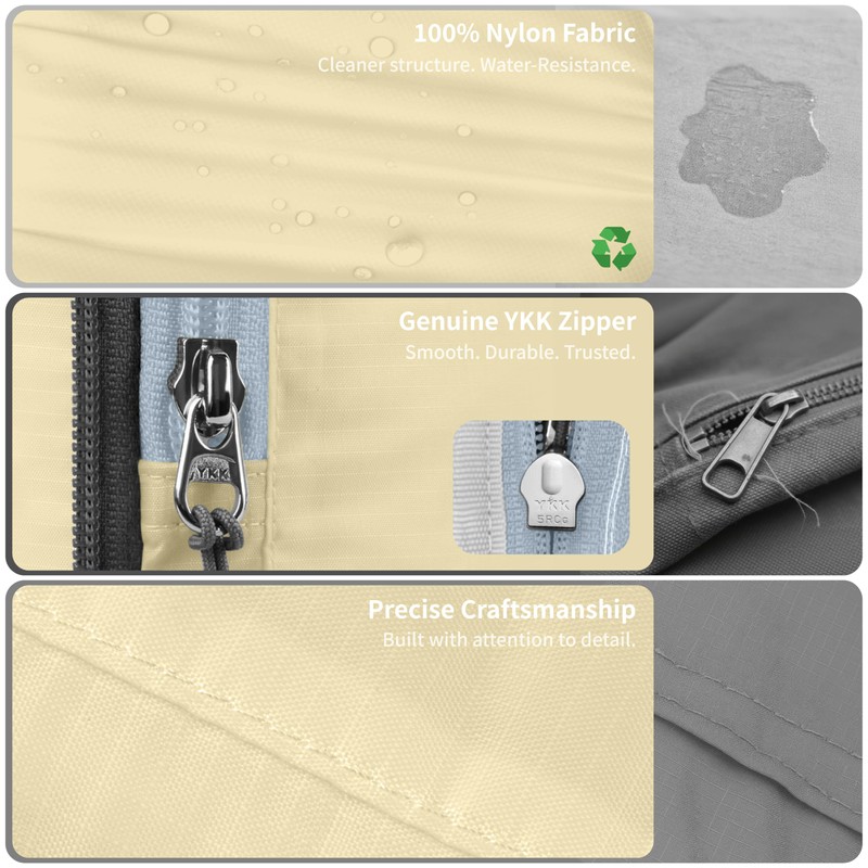 Cipway Compression Packing Cubes for Travel (Vanilla Cream 6 Set)