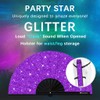 Raveahem Glitter Large Rave Folding Clack Hand Fan with Holster