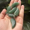 Bacatgem 2 Pcs Natural Green Aventurine Winged Figurines Crystals and