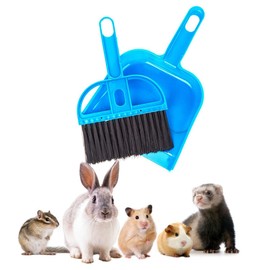 Mini Broom and Dustpan Set - Compact Cleaning Kit for Home, Car, Camping, Small Spaces, Pet Cleanup, and Travel - Durable Small Broom and Dustpan Set Mini - Blue Broom