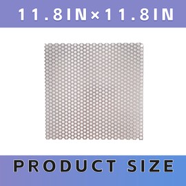 Perforated Metal Sheets,Perforated Stainless Steel Plate,304 Stainless Steel Metal mesh Plate,Metal mesh for DIY,Used for Ventilation,Decoration,Equipment Protection Cover,hole0.32in (11.8in×11.8in)