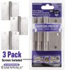 Hardware Essentials 854325 Square Corner Satin Nickel Squeak-Proof Door Hinges