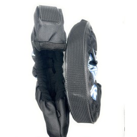 Crossbar Hockey Pro-Skate Guards – Blade Covers with Water-Resistant Lining, Rust Prevention, Rubber Traction Strip – 1 Pair (Senior/Large (Size 6–12))