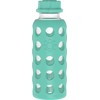 Lifefactory 9-Ounce Glass Water Bottle with Flat Cap and Silicone