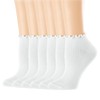 Mcool Mary Women's Ankle Ruffle Socks White Casual Cotton Frilly