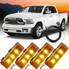RUHUALIFE 4PCS LED Front Grille Lights Bars Compatible with Ram