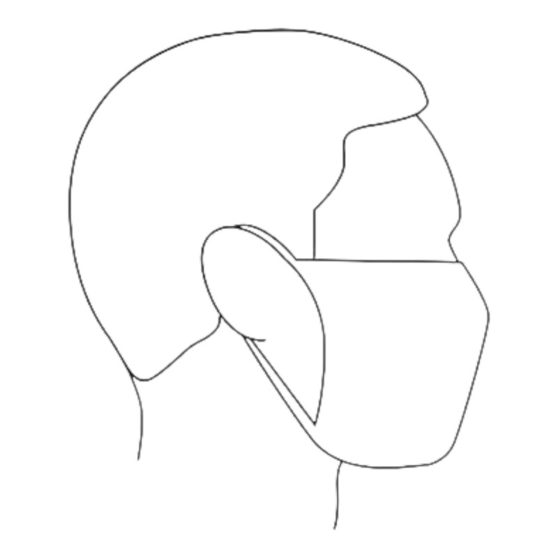 Non-Medical Disposable Face Masks, 3-Ply, Black, 50-Pack