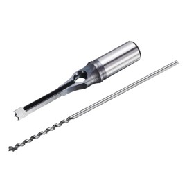 uxcell 3pcs Square Hole Drill Bit 1/4"(6mm) High Carbon Steel Hollow Mortiser Auger for Woodworking Carpentry Mortise Tenon Machine