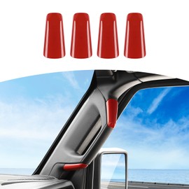 RT-TCZ for Jeep JL A Pillar Grab Handles Cover Trim Red for Jeep Wrangler JL JLU Gladiator JT 2 Door 2018-2023 Red Interior Accessories