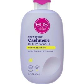 eos Shea Better Cashmere Vanilla, Moisturizing and Nourishing Body Wash with pH-Balanced Cream Gel Formula, Free from Parabens and Phthalates, Sensitive Skin, 400 ml