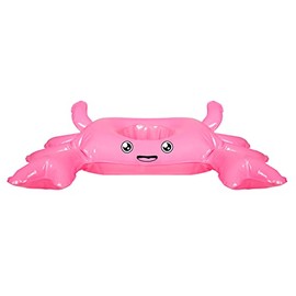 Folat 20288 Inflatable Floating Crab Cup Holder Pink