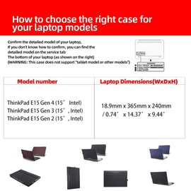 Laptop Cover for ThinkPad E15 Gen 2 | ThinkPad E15 Gen 3| ThinkPad E15 Gen 4 15.6" (Not Suitable for Other Models) Mobile Sleeve Computer Bag Protective PU Leather Shell (Wine red)