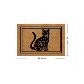 NICESIR Welcome Mat It's Just A Bunch of Hocus Pocus Funny Doormat for Home Entrance (23.6 X 15.7 inch) Fabric Top with Rubber Back Doormat for Front Door Indoor Outdoor Rug