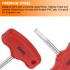 sourcing map 2pcs SL6 T-Handle Tip Slotted Screwdriver Magnetic Flat