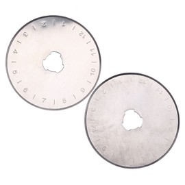 Hicello Rotary Cutter Replacement Blades, 1.8 inches (45 mm) Diameter, Round Blades, Set of 10, Suitable for Circular Cutters, such as Blade, Orfa, Clover, Sharp Sharp Cutting Tool, Dough Cutter, Sewing Tool, For Crafts, Cutter Replacement Blade, Cutting Craft Tools