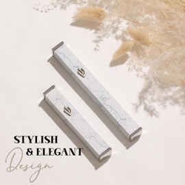 SURI Mezuzah for Door with Non Kosher Scroll | Nirosta Self-Stick Case Kit | Modern Jewish Mezuzah with Adhesive for Easy Install | Available in 3.8" & 5.5" Sizes | Israel Judaica Gift