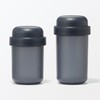 MUJI 84683879 Lunch Capsule with Topping Cup, Black, 15.7 fl