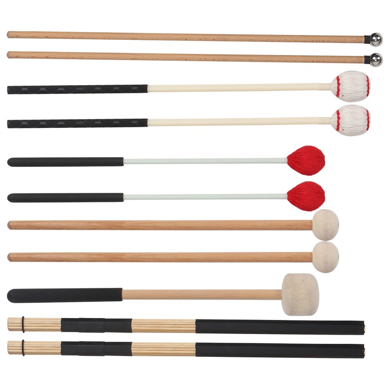 11Pcs Drumstick Set Snare Drum Percussion Tuning Hammer Instrument Training