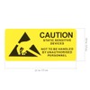 Pack of 450 Antistatic Warning Stickers, 55 x 25 mm