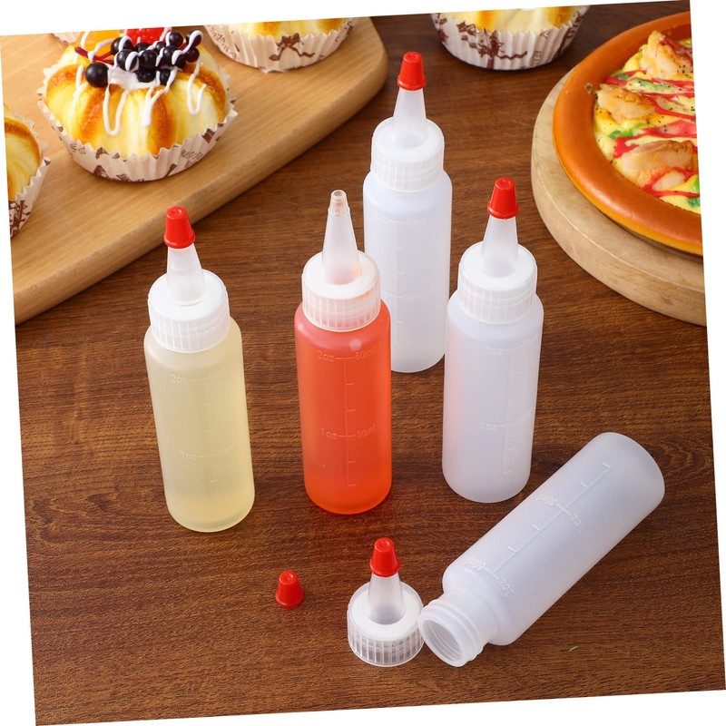 VICASKY 20 Pcs Transparent Plastic Squeeze Bottles with Graduated Scale