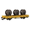 H0 KI NIEDERBORDWAGEN + 3 KABELROLLEN FM