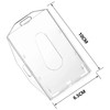 Double-Sided Horizontal and Vertical ID Card Holder, Pack of 5,