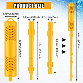 Qualirey 6 Pieces Spa Mineral Sticks Parts for Hot Tub Swimming Pool Fish Pond Ion Filter Cartridge Last for 4 Months Treats Spa Clear and Clarifier Yellow