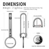 TISET Belt Key Holder,Titanium Belt Loop Keychain Clip,EDC Quick Release