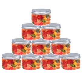 150ml PET Clear Jars with Aluminium Lids - Pack of 10
