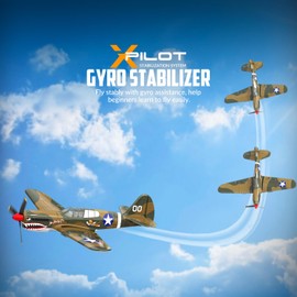 VOLANTEXRC RC Plane, 4 Channel Remote Control Airplane Fighter P40 with Aileron, 6-Axis Gyro, Aerobatics for Adults, Boys, Kids