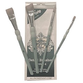 Heirloom Traditions Syntec Detail Paint Brushes, 4 Pack