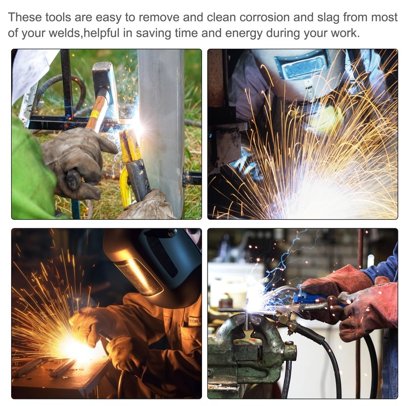 Omninmo Welding Hammer, 10.5 Inch Cone Vertical Chisel, High Carbon