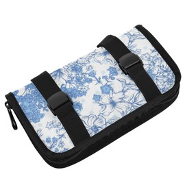 ElliTarr Car Tissue Holder Car Napkin Holder Car Tissue Box Dispenser Case Sun Visor Mask Holder with Adjustable Straps Reusable Easy to Install Car Visor Accessories Watercolor Blue Flower