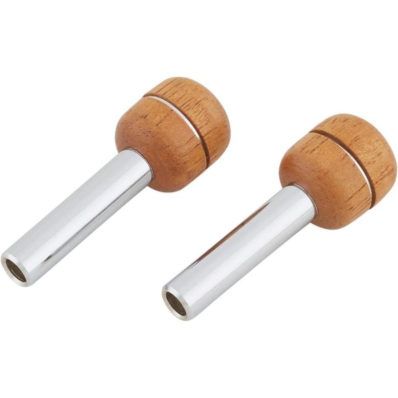 Speedway Motors Universal Round Door Lock Knob with Wood Accent,