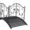 Unbranded 119*67*71cm Courtyard Bird Pattern Arched Handrail Courtyard Iron Bridge