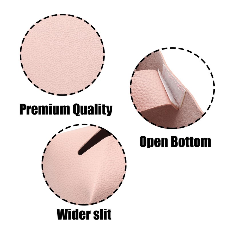 Wuyituart Pink Tissue Box Cover 5 Inch PU Leather Cube