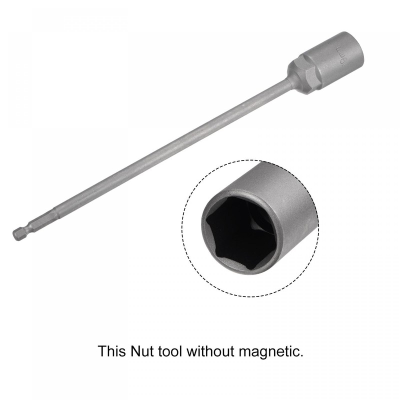 sourcing map 1/4" Quick-Change Hex Shank 19mm Nut Setter Driver