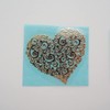 RELIGHT Heart Arabesque Pattern Sticker Sticker Metal Orgonite Decor Material