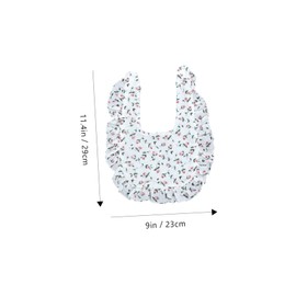 KOMBIUDA 3pcs Drooling Bibs Cute Edges Comfortable Feeding Saliva Bibs for Newborn Girls Lightweight Easy to Carry Essentials for Mealtime