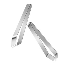 STOBAZA 2pcs Kitchen Tweezers Set Deboning Tweezers Poultry Hair Remover Kitchen Bone Removal Tool Flat and Slanted Tweezers Fish Deboning Tools Fish Bone Pliers Silver Stainless Steel