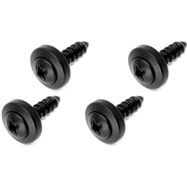 LFPartS Stainless Steel Rust Resistant License Plate Frame Self Tapping Screws Fasteners M6x20mm, Black