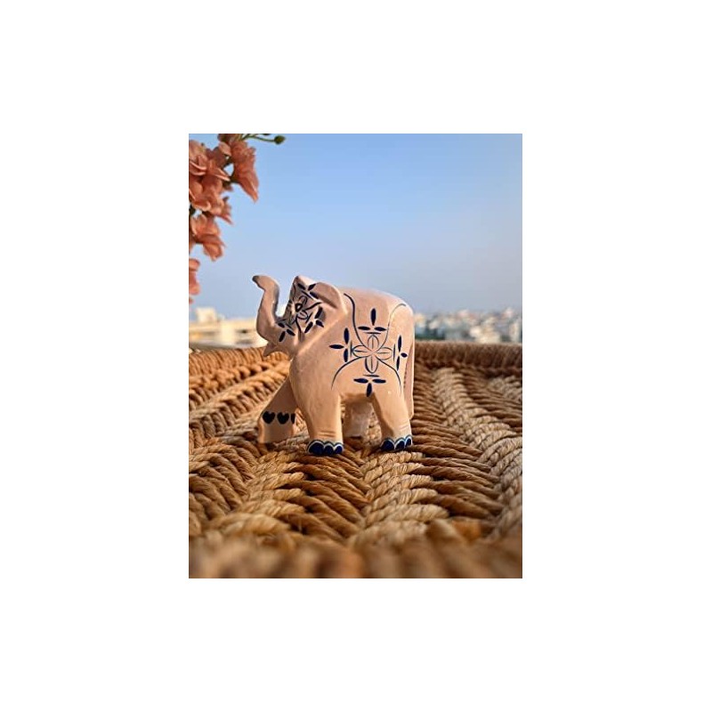 Traditional Showpiece Indian Rajasthani Elephant Figurine Sculpture Home Décor Decoration