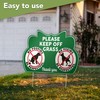 2 PC Keep Off Grass Sign with Stake, 8x12 Double