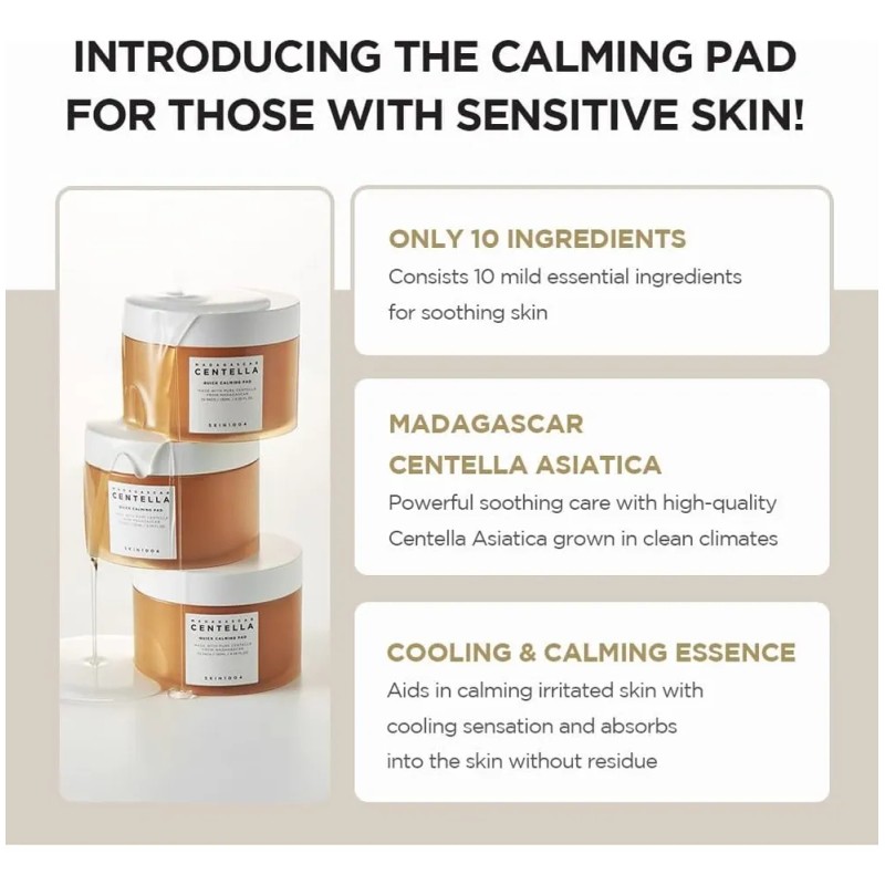 Skin1004 Madagascar Centella Quick Calming Pad, 70 Pads