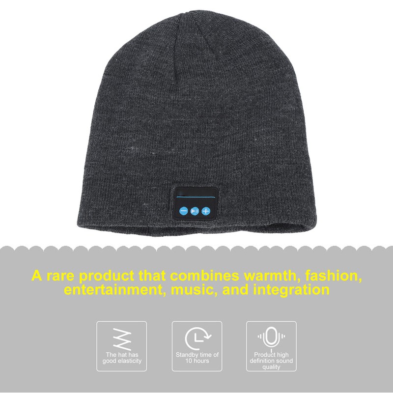 Wireless Bluetooth Beanie Hat Music Headphones Earphone Smart Soft Warm