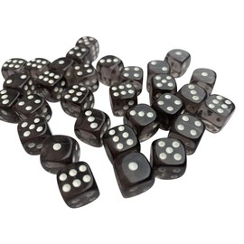 20 X 12MM TRANSLUCENT DICE (Black)