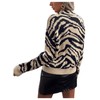 GORGLITTER Women's Tiger Graphic Sweaters Mock Neck Long Sleeve Knitted