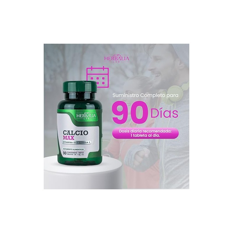 Calcio Max 600 Triple Fuerza con Vitamina D3 y Omega